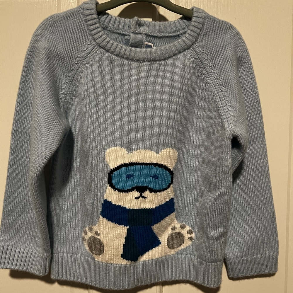 Jacadi Light Blue Sweater with Bear Design
